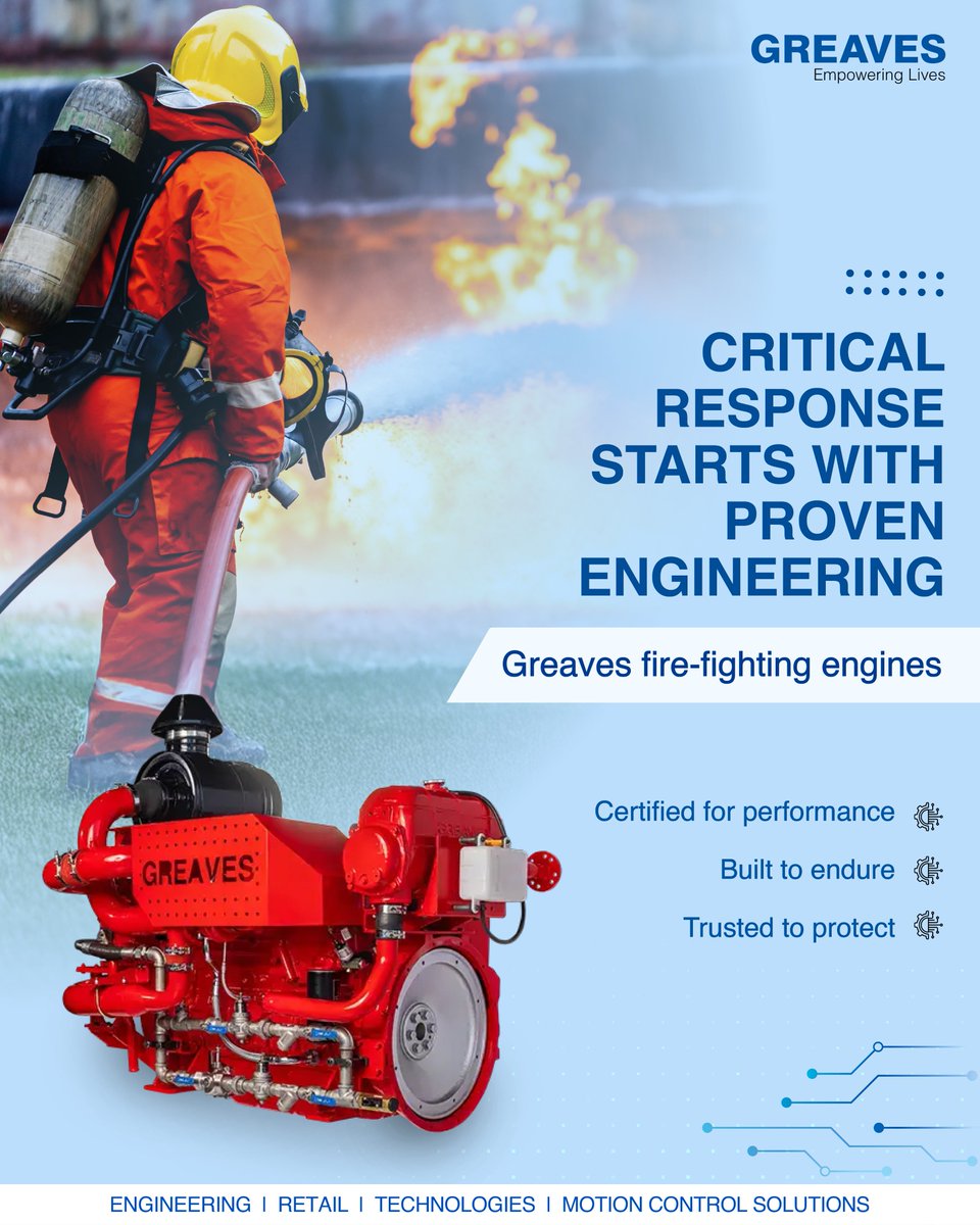 In fire emergencies, the true test of an engine isn’t just power, it’s certainty. 

Certainty that it won’t stop until the danger is behind you.

That’s what #GreavesFireFightingEngines are built for. Performance you can count on, when it matters most.

#EmpoweringLives
