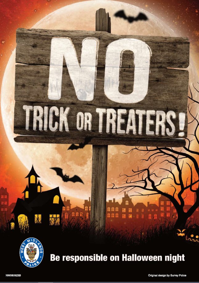 🎃Halloween can be a scary time for people who do not like surprises or callers at the door.

Here is our advice for elderly or vulnerable residents, along with a downloadable poster to use to deter trick or treaters:

s-url.co/A20mAA