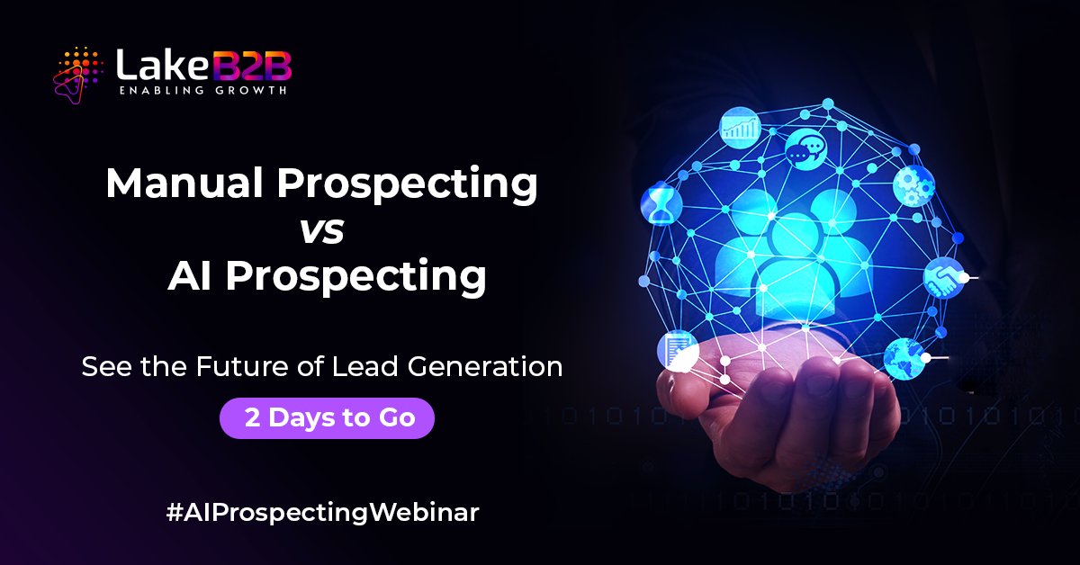 Tired of #LeadGeneration guesswork?
Let #AI do the heavy lifting!

Join our #AIProspectingWebinar in 2 days to learn data-driven strategies for connecting with the right prospects, faster.

📅 Oct 16th | 🕒 11 AM ET
Register Now: bit.ly/AIProspecting25

#LakeB2B #EnablingGrowth