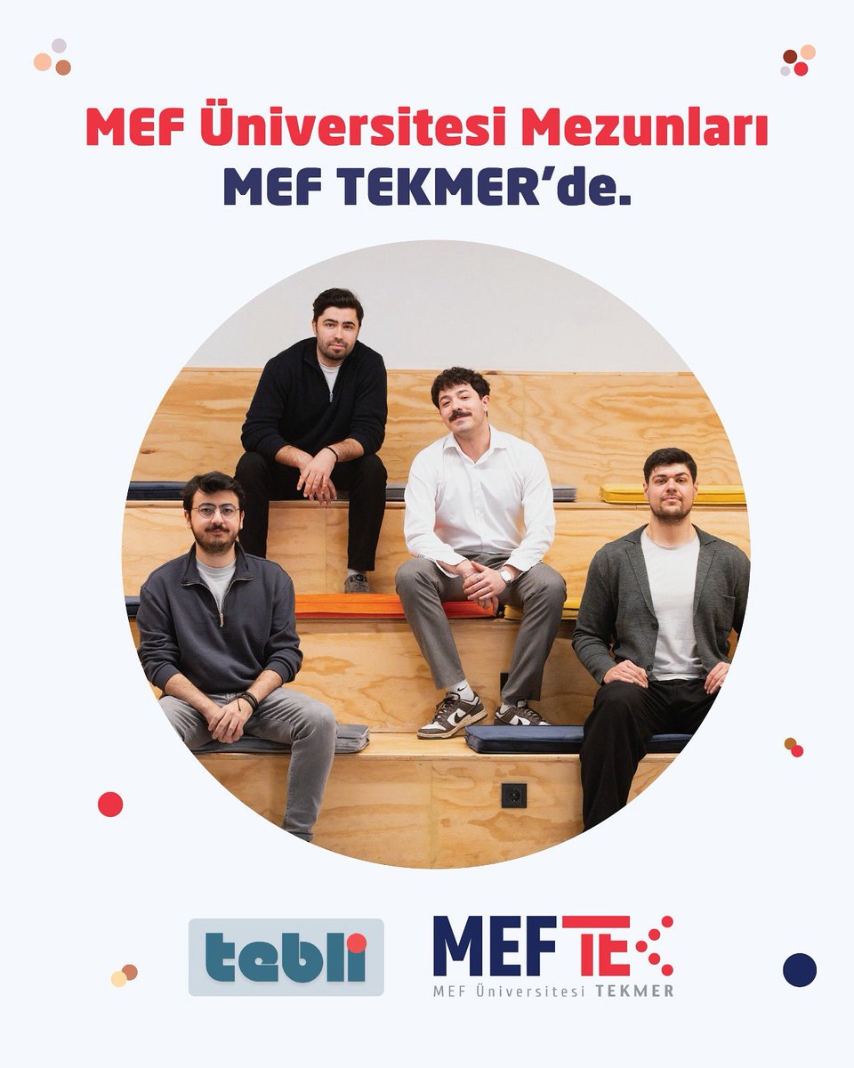 MEF Üniversitesi mezunları Selim Özten, Selim Dizer ve Bora Gökçe tarafından kurulan Tebli, MEF TEKMER girişimleri arasında yerini aldı.
Tebli, hukuk teknolojileri alanında geliştirilmiş yenilikçi bir platformdur. E-tebligat süreçlerinde belge yönetimini kolaylaştırır.