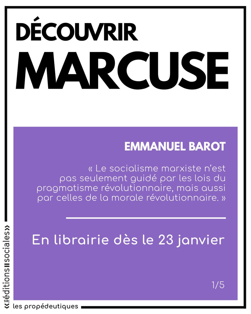 💣Découvrir Marcuse, d’Emmanuel Barot, le dernier opus de notre collection, à vous procurer dès le 23 janvier dans toutes les bonnes librairies. 👇

Dates de la tournée de présentation à venir ! 1/5
