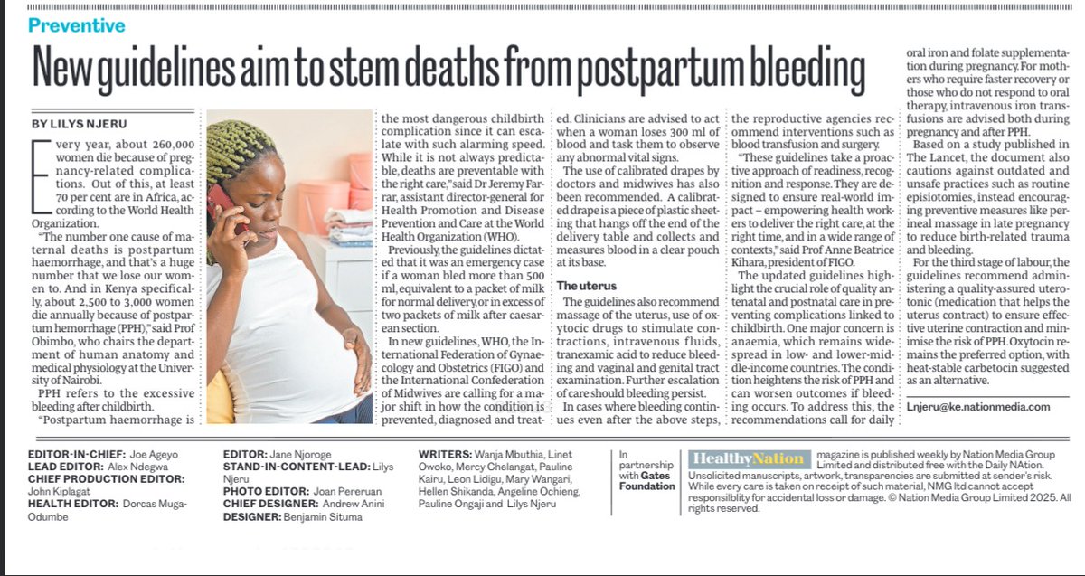 Postpartum Haemorrhage (PPH) remains the number one killer of new mothers globally. This status quo is no longer acceptable.

But change is here. 💪
At the XXV FIGO World Congress in Cape Town, global health leaders and the WHO unveiled a new, simplified, and standardized