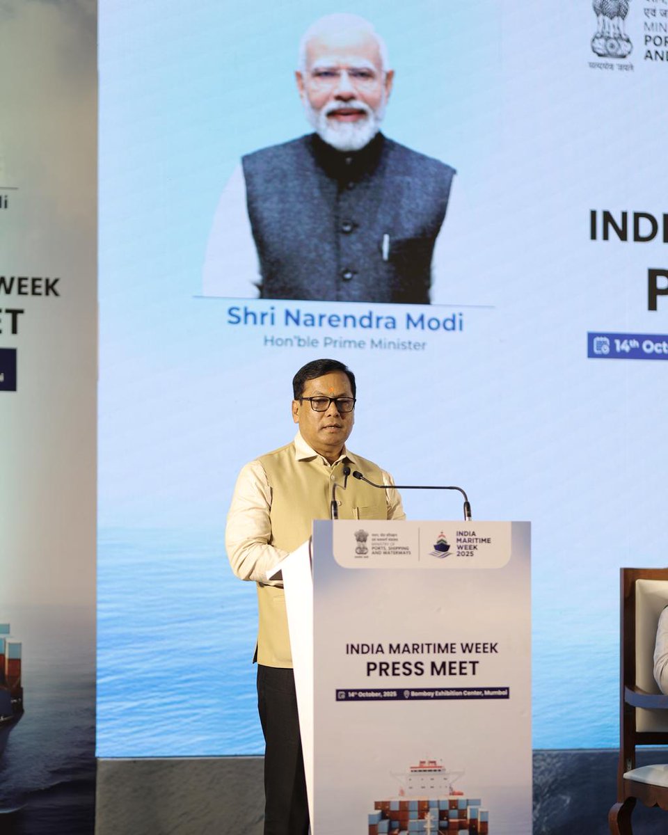 ocjain4's tweet image. When @sarbanandsonwal @imw_gov @narendramodi @shipmin_india talk transformation, the world listens. ₹80 lakh crore to turn India into a maritime powerhouse at #IMW2025PressConference. Future is coming to Mumbai!