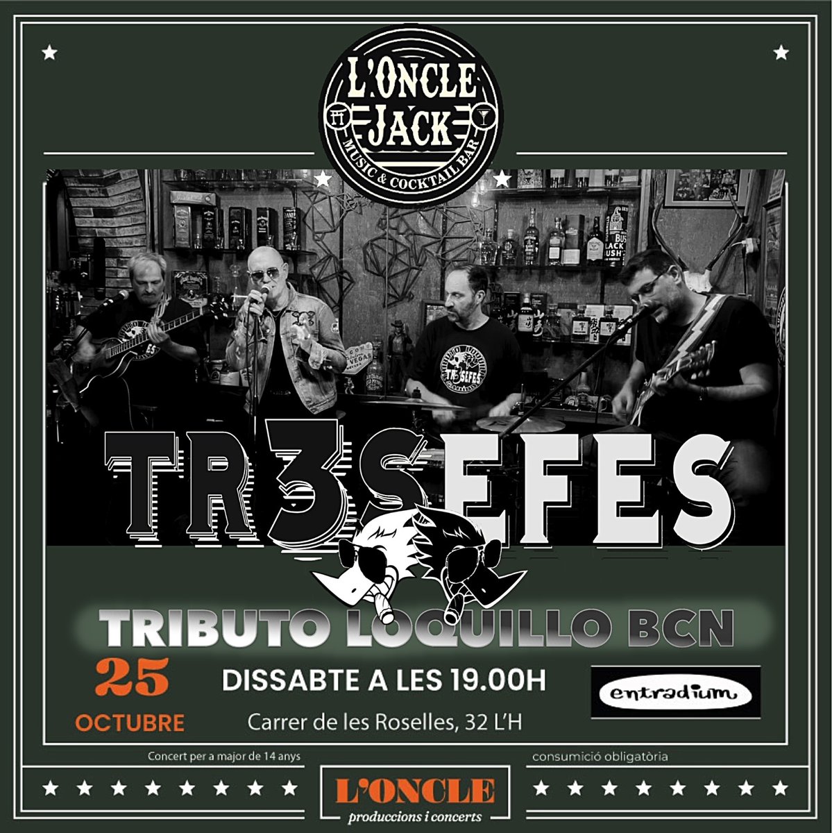 L'Oncle Jack (@onclejack2) on Twitter photo In concert.....tributo a Loquillo In concert.....tributo a Loquillo