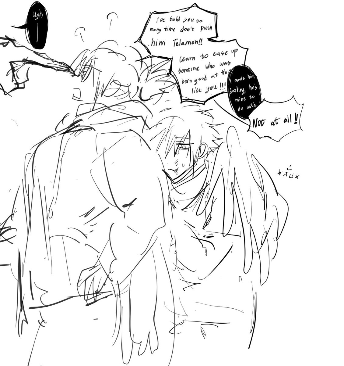 #brightsky #telamon 

Telamon ripped her shirt zipper broke