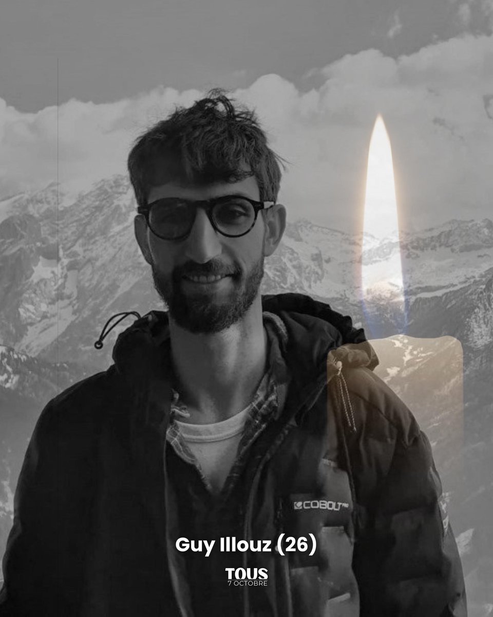 tous7octobre's tweet image. Israel a informé que l’une des dépouilles récupérées hier est celle de Guy Illouz.
Il a été filmé en train de fuir la zone du festival Nova le 7 octobre, et a réussi à informer ses proches qu'on lui tirait dessus. Guy a été enlevé vivant et blessé, puis assassiné en captivité…