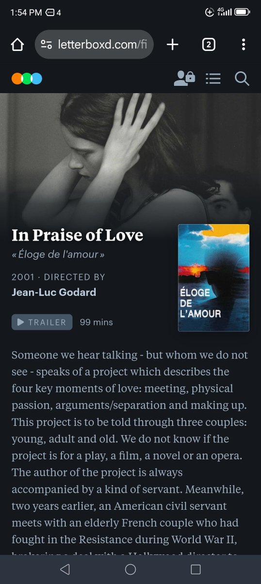In Praise of Love
(Éloge de l'amour) 2001 
(IVC 4K)
Jean-Luc Godard
transfer.it/t/MCuNikpl3RoS