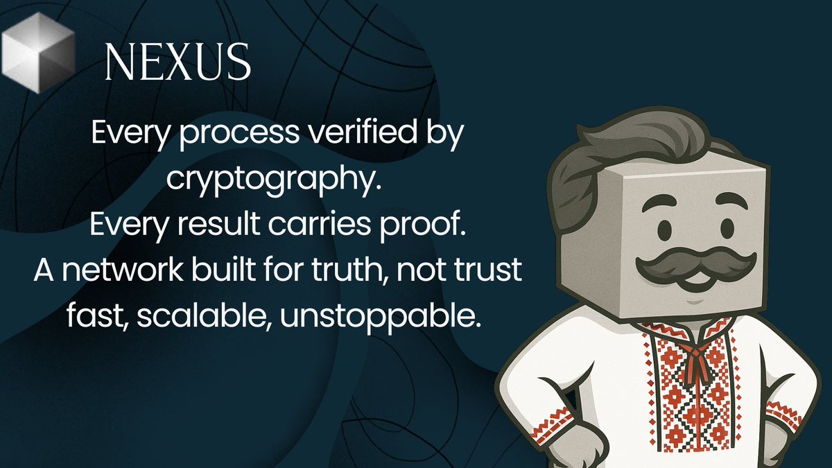 TehCluster's tweet image. Computers execute. Networks connect.
But @NexusLabs  does something new it proves. 
It’s the next leap in computing: a network where truth is built into every operation.
🔢