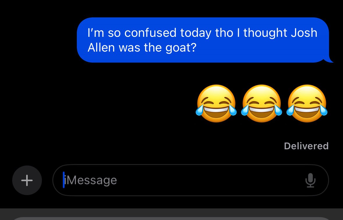 Me to my bestie who loves Josh Allen and thinks he’s the best QB ever