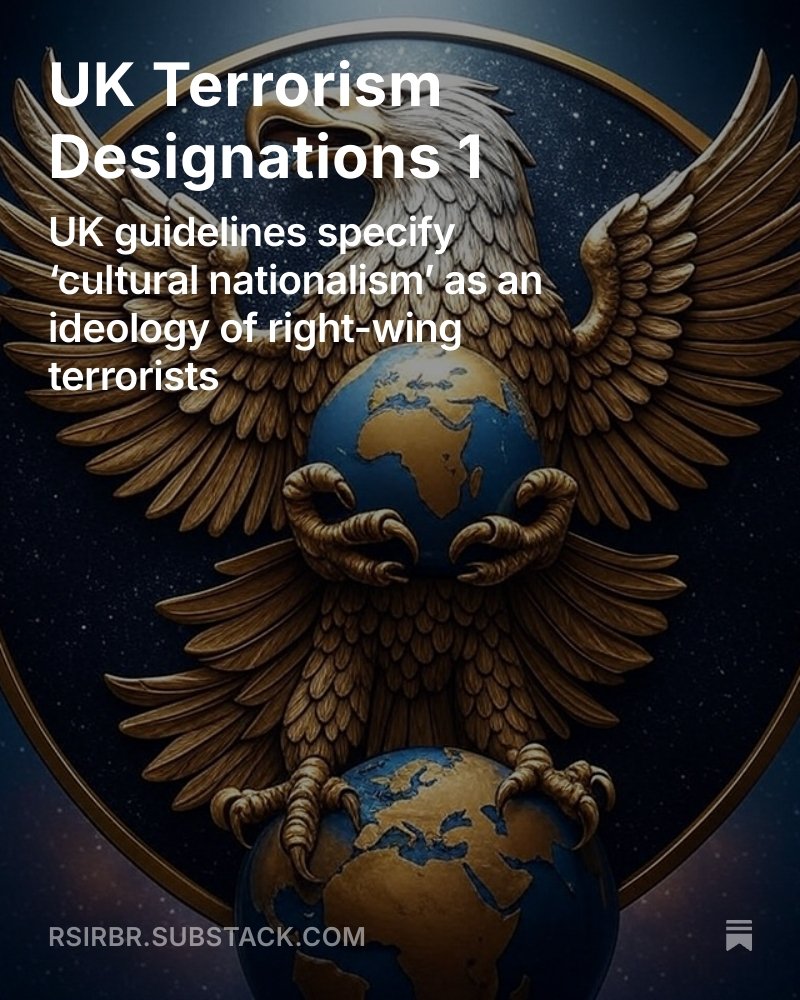 DONALD213912's tweet photo. UK Terrorism Designations 1

UK guidelines specify 'cultural nationalism' as an ideology of extreme right-wing terrorists.

https://t.co/PlchIMycJa https://t.co/9Gff8xQgOz