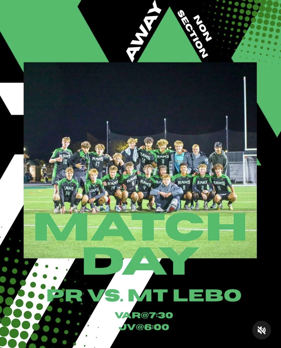Non section match tonight at Mt Lebo. Post season 🤞 <a href="/pghsoccernow/">Pittsburgh Soccer Now</a> <a href="/PR_RamsAD/">Pine-Richland Athletics</a> <a href="/TribLiveHSSN/">TribLive HSSN</a> <a href="/PGSportsNow/">Post-Gazette Sports</a> #rollrams