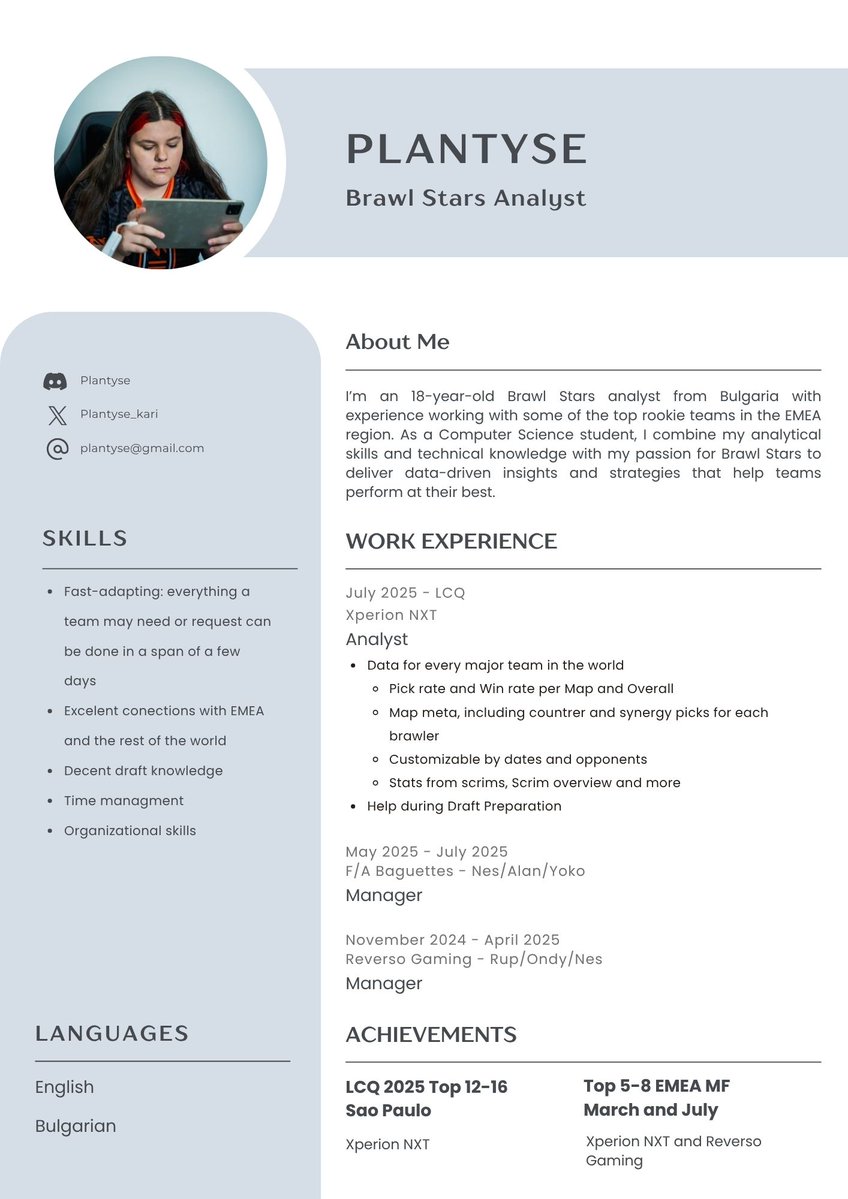 After wrapping up the season with NXT at LCQ, I’ve taken some time to reflect on my next steps.

I’m now looking for a team to work with as an Analyst for the World Finals.

For inquiries or a showcase of my work, you can reach me on Discord or Twitter.

💚and♻️are appreciated