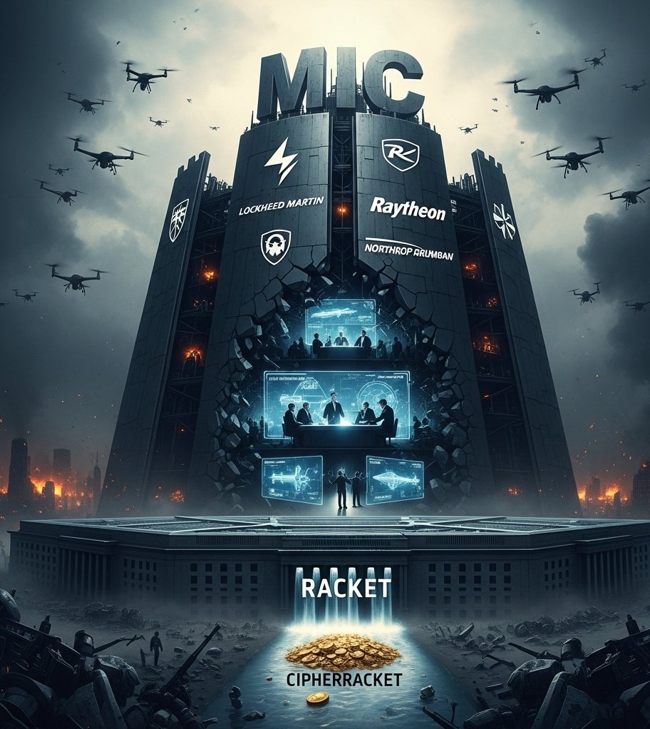 Cipherracket's tweet image. Military Industrial Complex #WelcometotheCipherracket open.substack.com/pub/cipherrack…