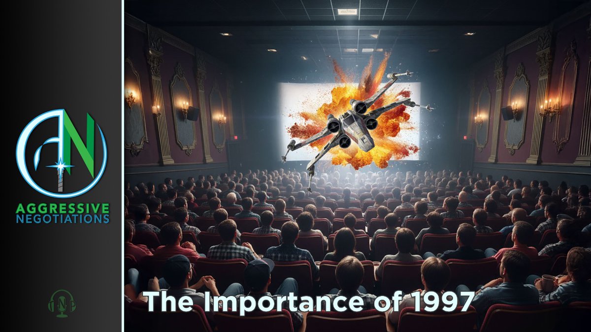 JoinNerdParty's tweet image. New #AggressiveNegotiations!
Issue 411: The Importance of 1997.

Join @TheJediMasters  as they discuss the importance of the #StarWars #SpecialEdition in 1997, for George Lucas, #Lucasfilm, and the franchise as a whole.

Listen &amp;amp; Share!
bit.ly/anissue411