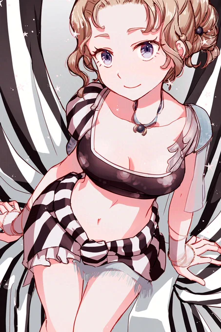 #1日1ティナ DDFFのモノトーンストライプ ほんまこれ可愛いよな……