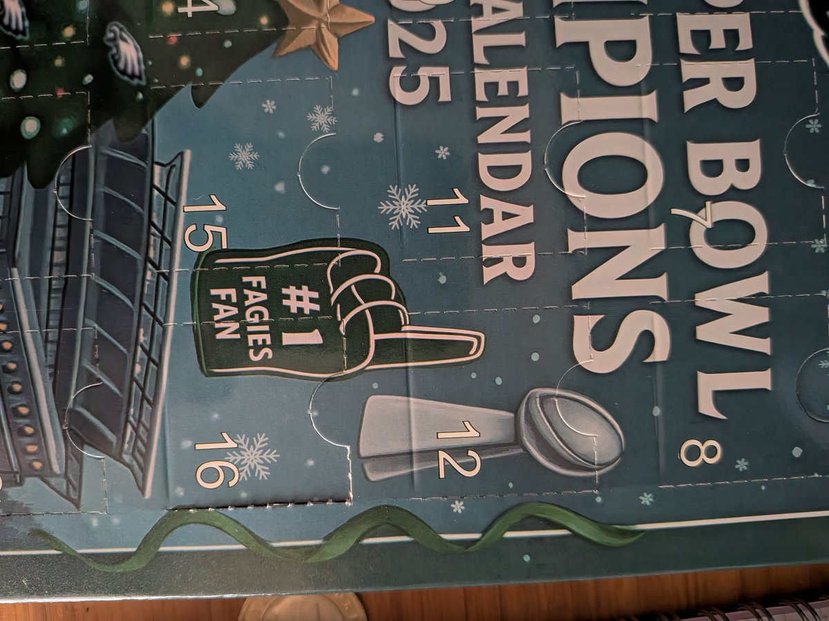 elspethod's tweet photo. There may be some signs that the @Eagles advent calendar I bought may not be legit 😕 https://t.co/PQFAUB9qzD