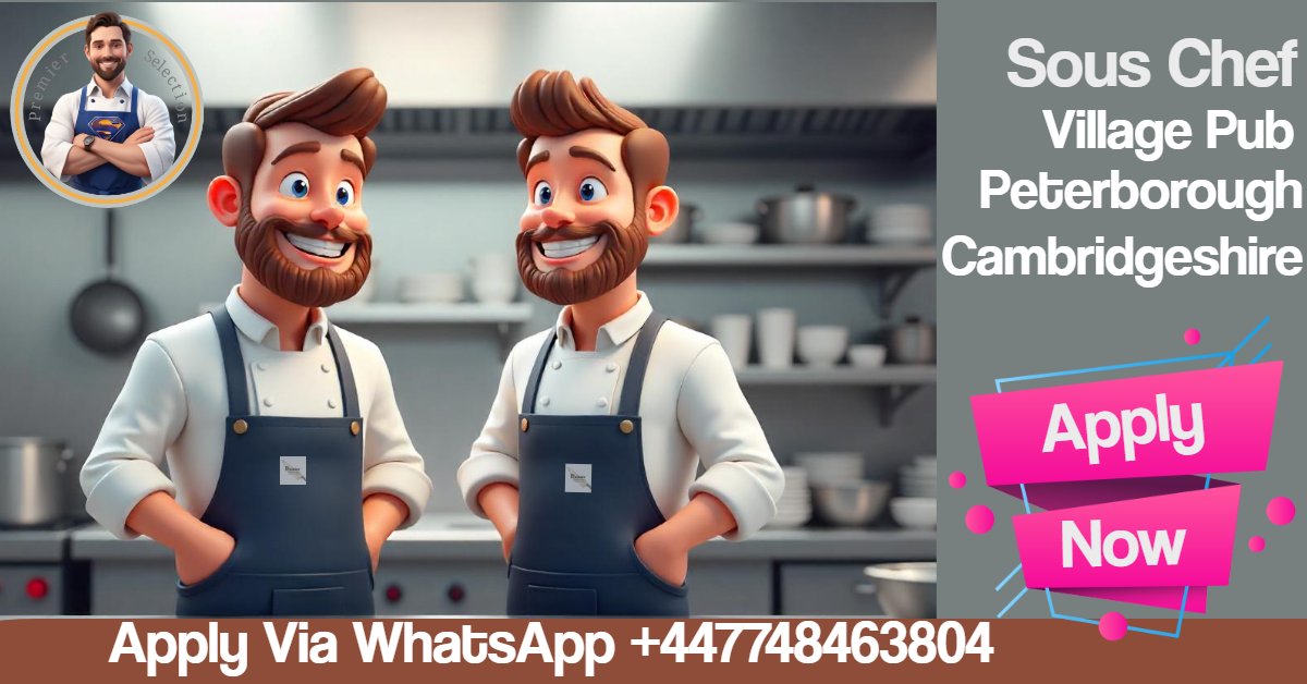 Sous Chef Village Pub #Peterborough #Cambridgeshire 35K Sous Chef required for this Village Pub on the outskirts of Peterborough serving rosette standard dishes created from fresh seasonal ingredients Regularly serving 30 – 40 midweek and upto 60 at the...
chefselection.co/psc215743/?fsp…