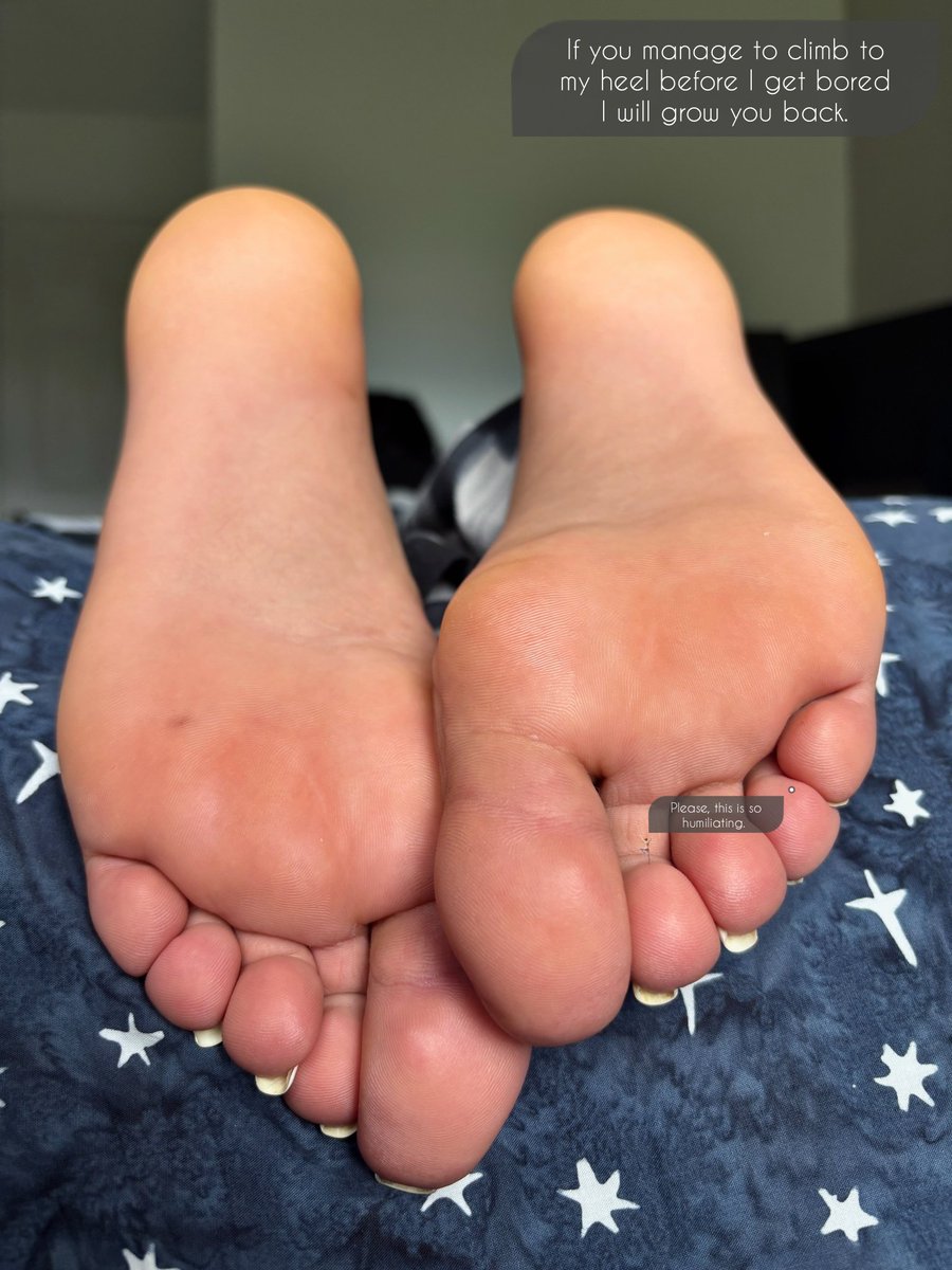 I had a crush on a girl in my class and I couldnt help but stare at her feet. One day she noticed though. She quietly took me apart and shrunk me. I faintly remember hearing her say "lets see if you like them upclose".

Model <a href="/TenToedGoddessX/">TenToedGoddess XO</a> 

#Sizetwitter #Feet #Giantess