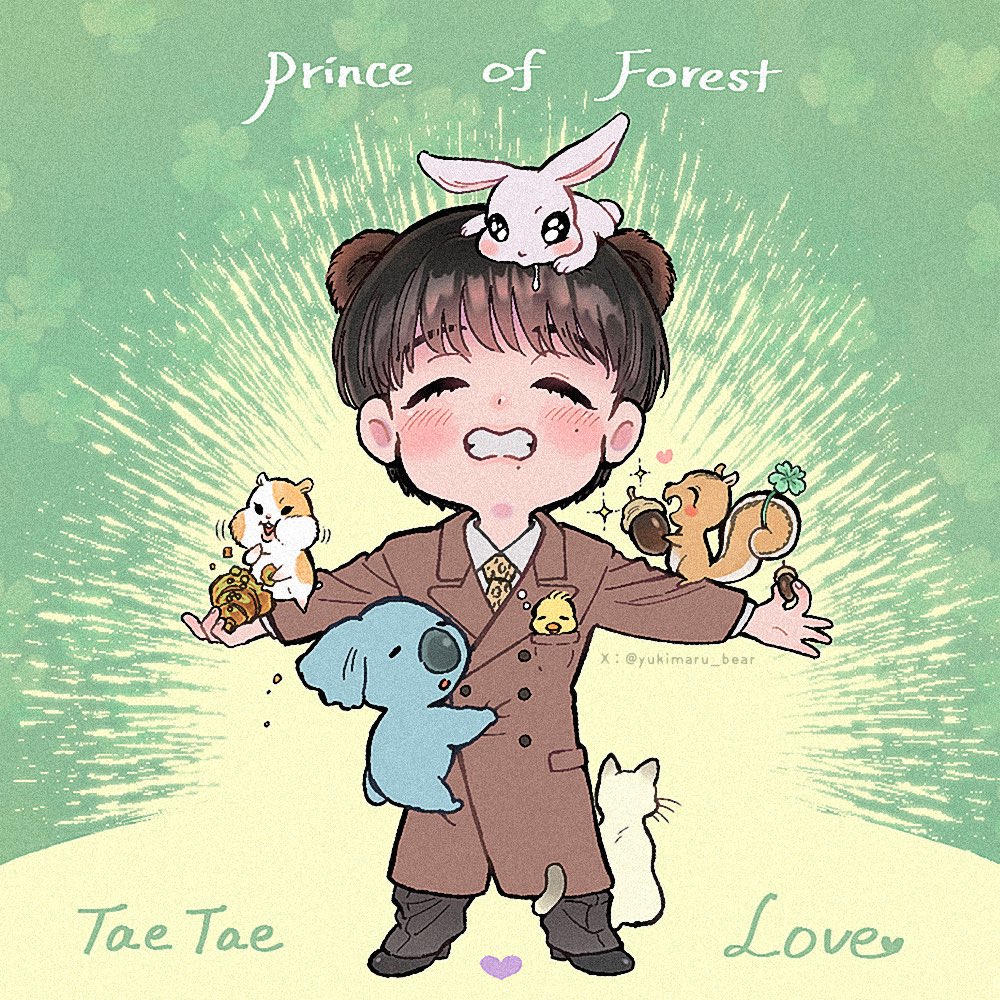 Taetae is the Prince of Forest
🌳🌳🐹🐱🐿🐨🐥🐻🐰🌳🌳

#btsfanart #BTS #JIN #SUGA #JHOPE #RM #jimin #taehyung #jungkook