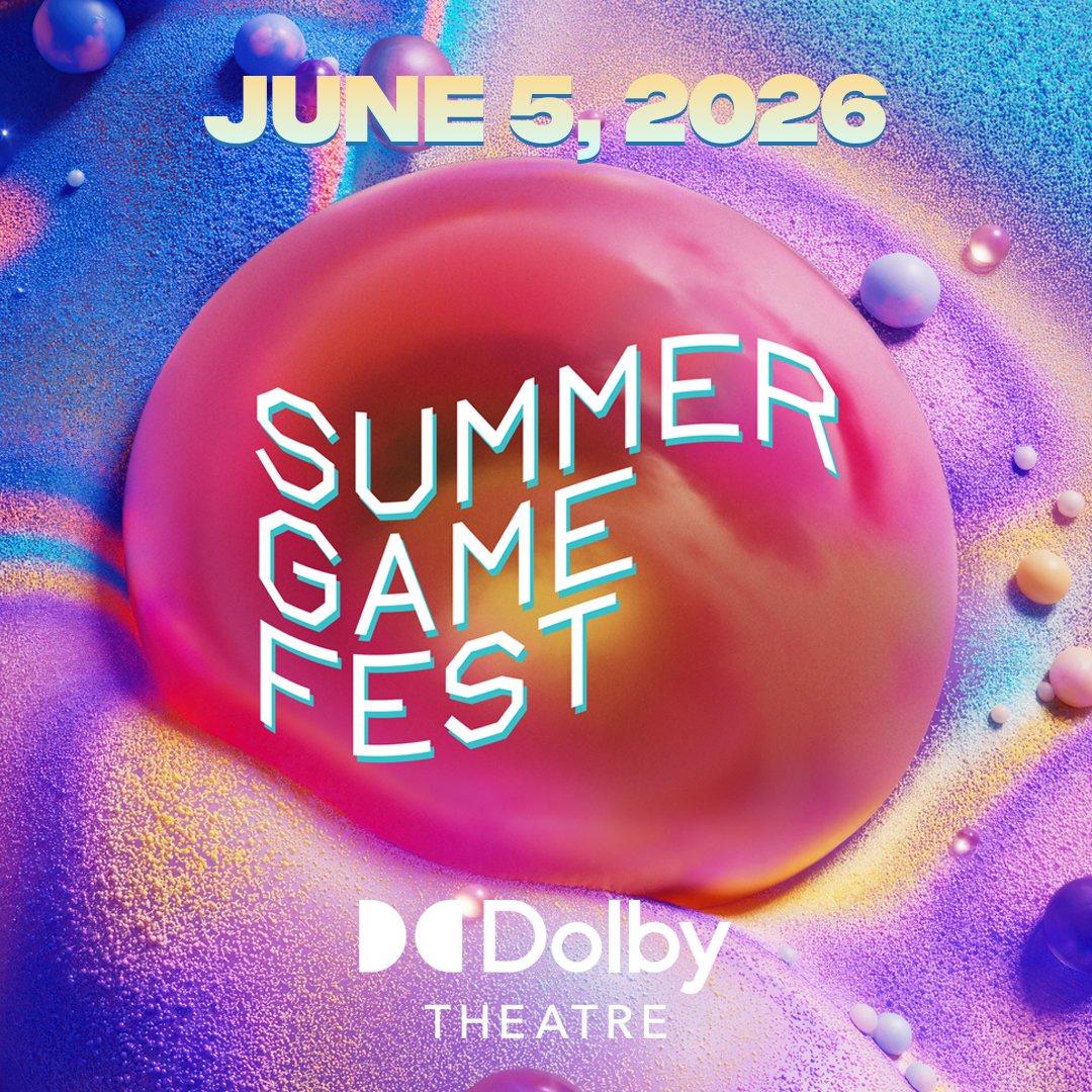 summergamefest's tweet image. 📅 SAVE THE DATE 📅
@SummerGameFest streams LIVE on Friday, June 5, 2026
📍 From the iconic @DolbyTheatre in Los Angeles.
🕹️ A spectacular, cross-platform showcase of what’s next in video games.
🌟 Public tickets available Spring 2026.