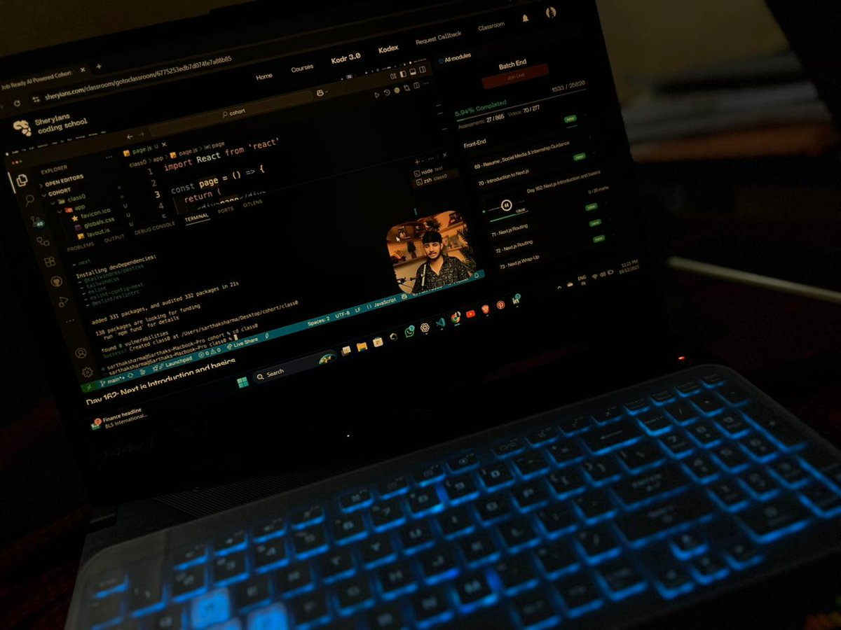 Amit_Mahaseth_'s tweet image. React.js ✅ — Done &amp;amp; Dusted!
Next.js 🚀 — Let’s Go!
Thanks to @sheryians_  for making the 2React journey so smooth and exciting 💻🔥

#ReactJS #NextJS #SheriyansCodingSchool #Frontend #DeveloperJourney