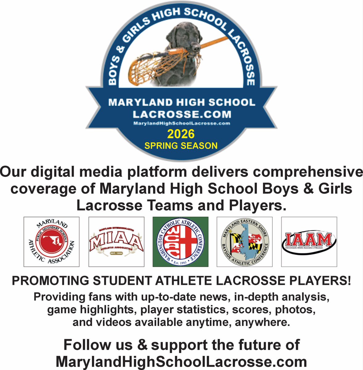 Maryland High School Lacrosse Teams &amp; Players…Follow us and spread the word!
MarylandHighSchoolLacrosse.com