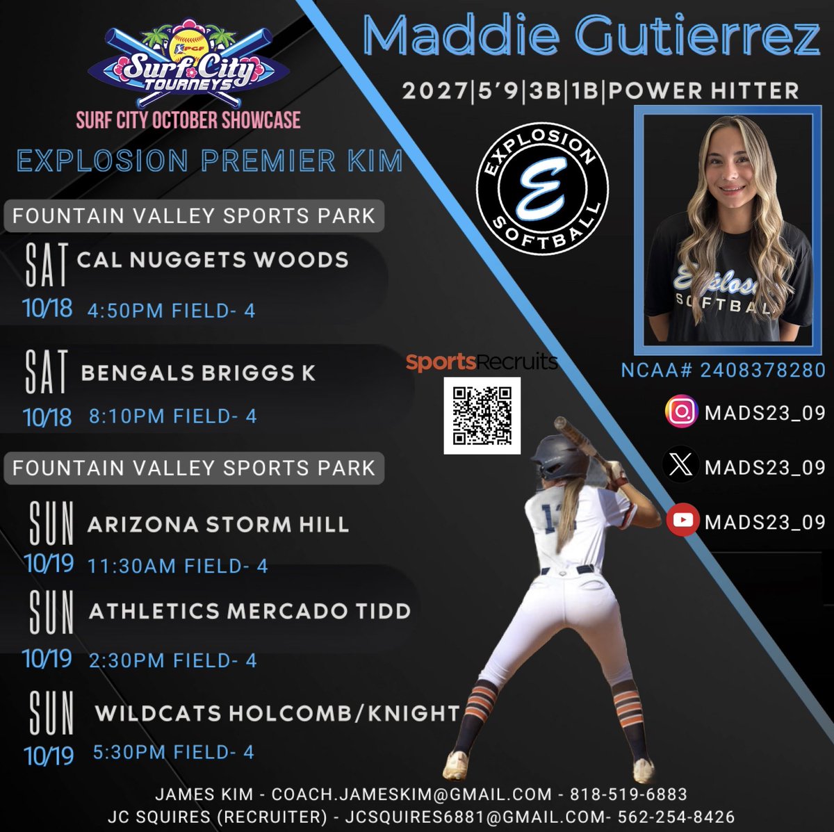 Surf City October Showcase schedule