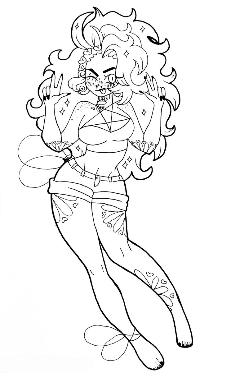 PrlPoltergeist's tweet photo. Day 11 of #vtober and I drew @NyomiLeigh ! I love your art and your streams are so fun and you are so kind and I want to be friends??? 👉👈💖💖💖
#vtuber #VTuberUprising #Inktober #inktober2025 https://t.co/A7ZPEAkDws