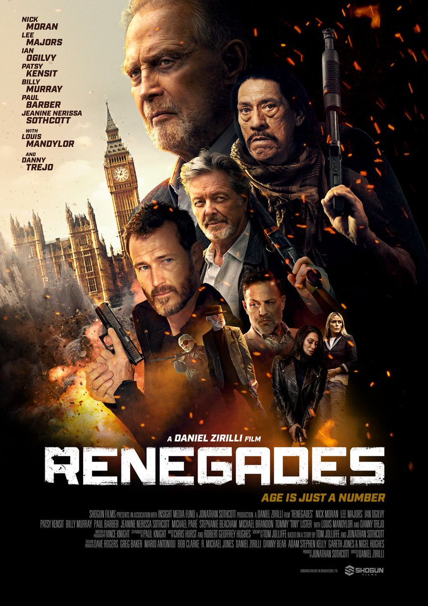 ShogunFilms's tweet photo. When a respected Green Beret is murdered by a drug gang his colleagues, rise to reclaim justice on the streets. 

Starring Lee Majors, Nick Moran, Ian Ogilvy, Danny Trejo, Patsy Kensit, Jeanine Nerissa Sothcott, Billy Murray, &amp; Michael Paré

Expendables move over! 

#movies https://t.co/tChEsKDXmO