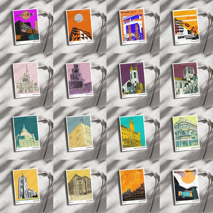 A selection of architectural artwork