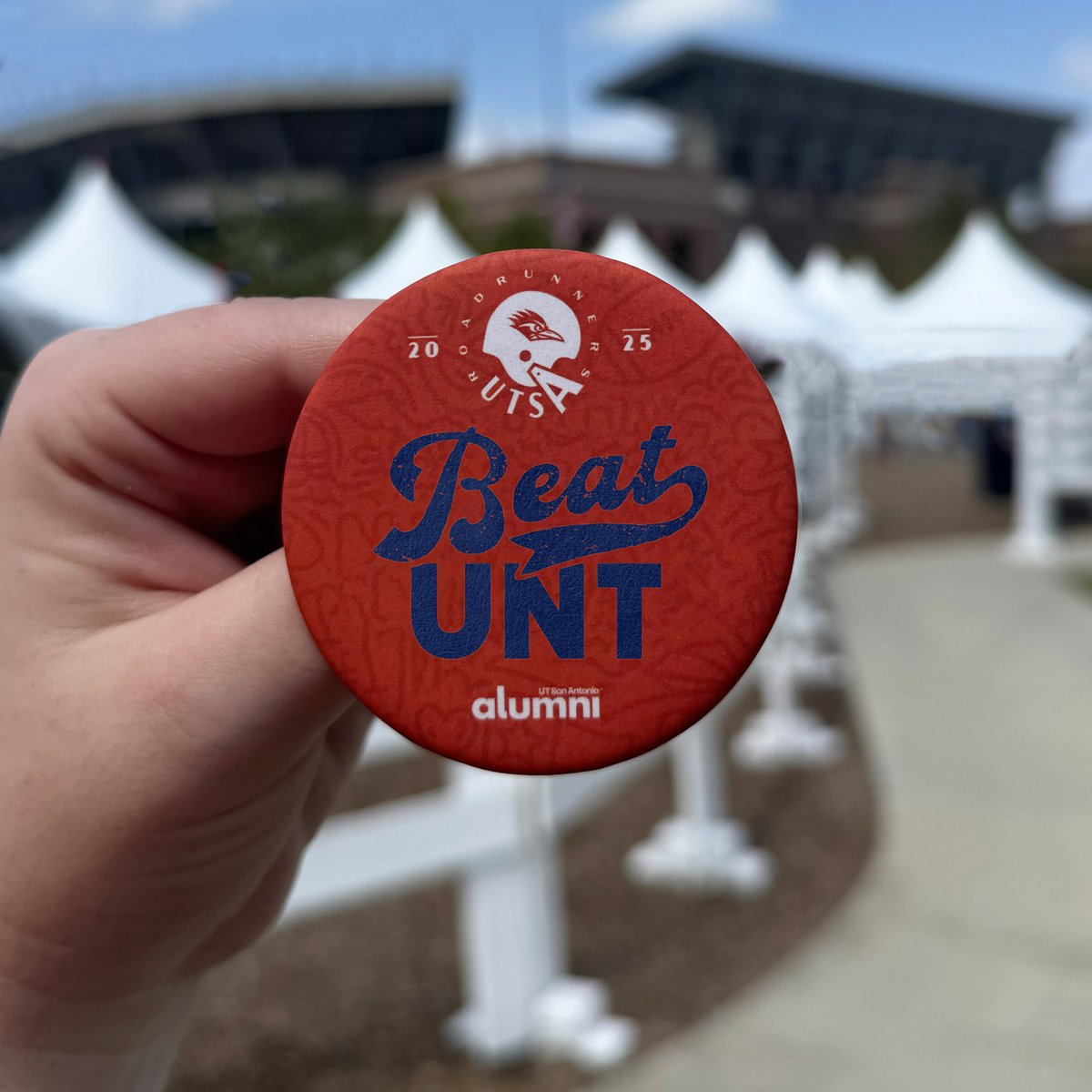 UTSAAlumni's tweet photo. 'Runners on the Road: Denton Edition! It’s the Battle of the Birds as @UTSAFTBL takes on UNT in Mean Green territory this Saturday. Join us for a tailgate full of food, drinks, and rowdiness before the Roadrunners hit the field!

📍 Northeast of DATCU Stadium
🕦 Tailgate starts at 11:30 a.m.
🏈 Kickoff at 2:30 p.m.
🎟 Tickets: https://t.co/9nqNvOSFf0

Members: please check your email for a special promo code.