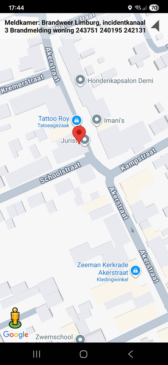 Brandmelding woning in Kerkrade