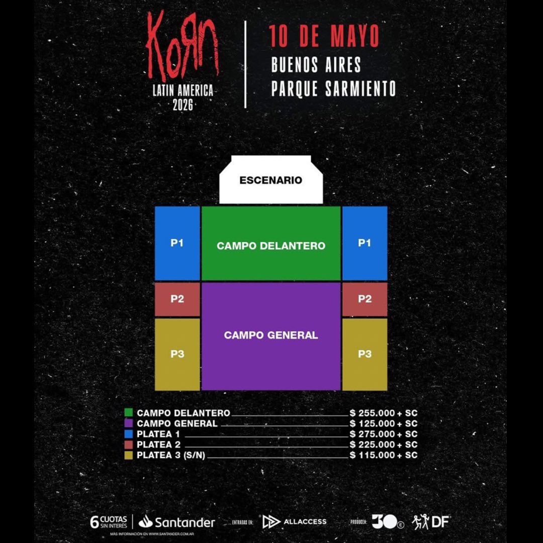 jvcmaximo's tweet photo. Estos son los precios para ver a Korn en Argentina. #korn #noticias #Argentina https://t.co/0p70ktJ9bL