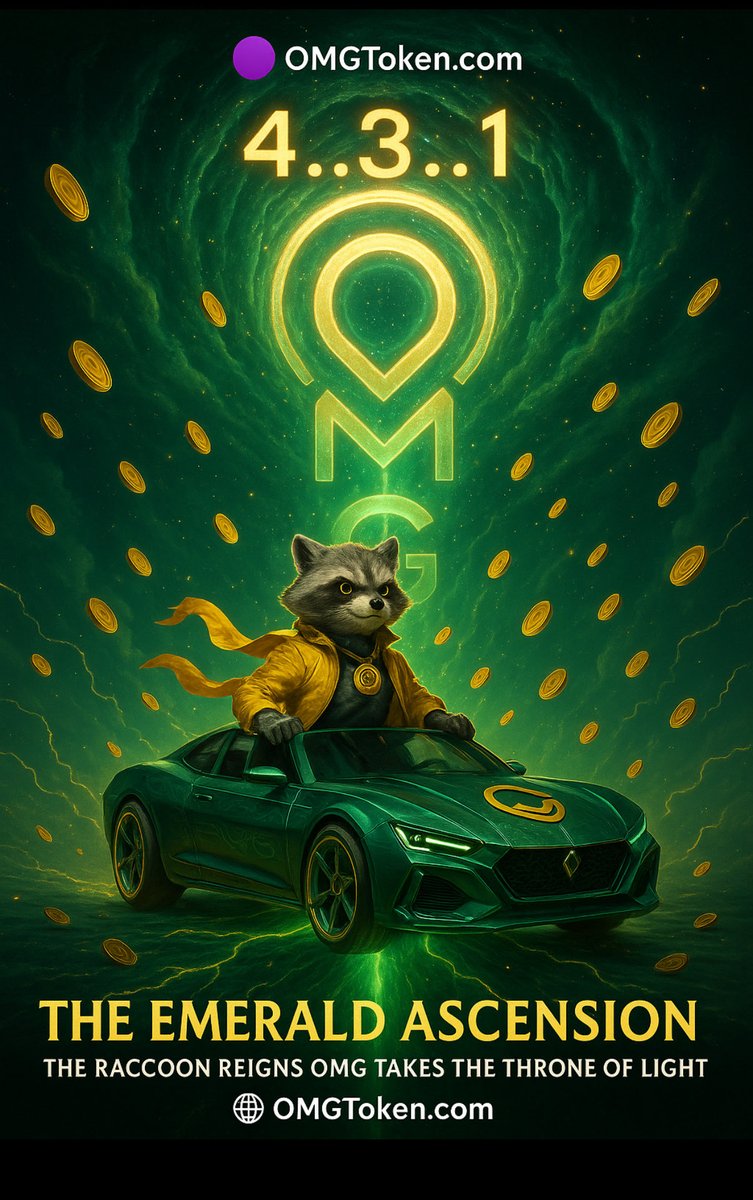 JCrypto0772's tweet photo. THE EMERALD ASCENSION ๐
The storm has settled. The throne is revealed.
From momentum to mastery OMG now reigns in light.
4..3..1 Ignition begins tonight.
๐ฃ https://t.co/Mp7NGbcoOC
#OMGToken #OMGLaunch #OMGAscension #EmeraldAscension #OMGCommunity #OMGReigns #OMGMomentum https://t.co/kJPRp54bMt