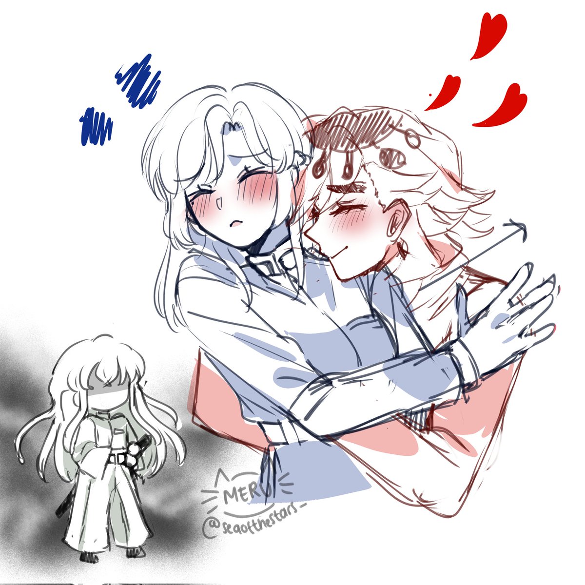 Seaofthestars_'s tweet photo. #DouMeru ft. Slight #MuiMeru

"Please get off me!!"

Someone is definitely not happy🫢

#knyyume #knyoc #yumelokalgallery https://t.co/JOqr5AxDFv