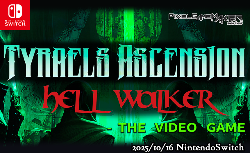 Created by metalcore band Tyraels Ascension, with chiptune versions from the album of the same name! Enjoy Hell Walker, a tight action game full of bosses and dungeons to conquer with the power of angelic fury! Coming to the #eShop on Oct. 16!
#PGMMV #heavymetal