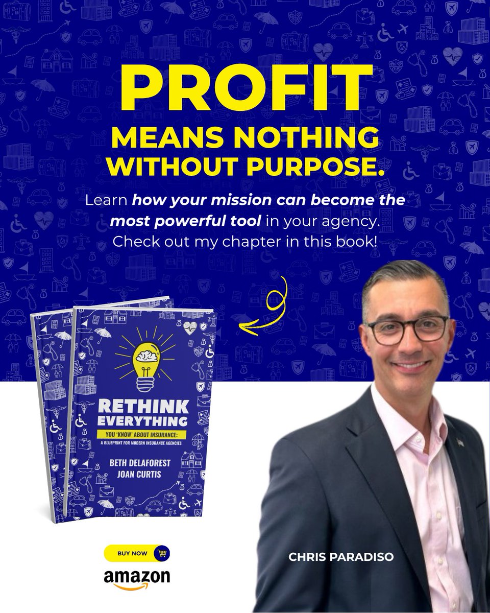 paradisoins's tweet photo. Profit means nothing without purpose. Your mission is the multiplier. Rethink Everything shows you how to turn values into velocity inside your agency.
#RethinkEverything #InsuranceLeadership #CultureWins #SalesOps #RevOps #Leadership #InsuranceAgents https://t.co/4nC3bQglZh
