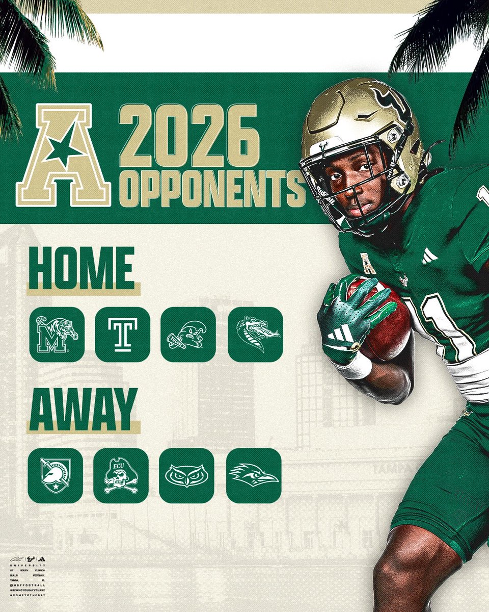 Our 2026 <a href="/American_Conf/">The American</a> opponents are set.

#ComeToTheBay | #StayInTheBay