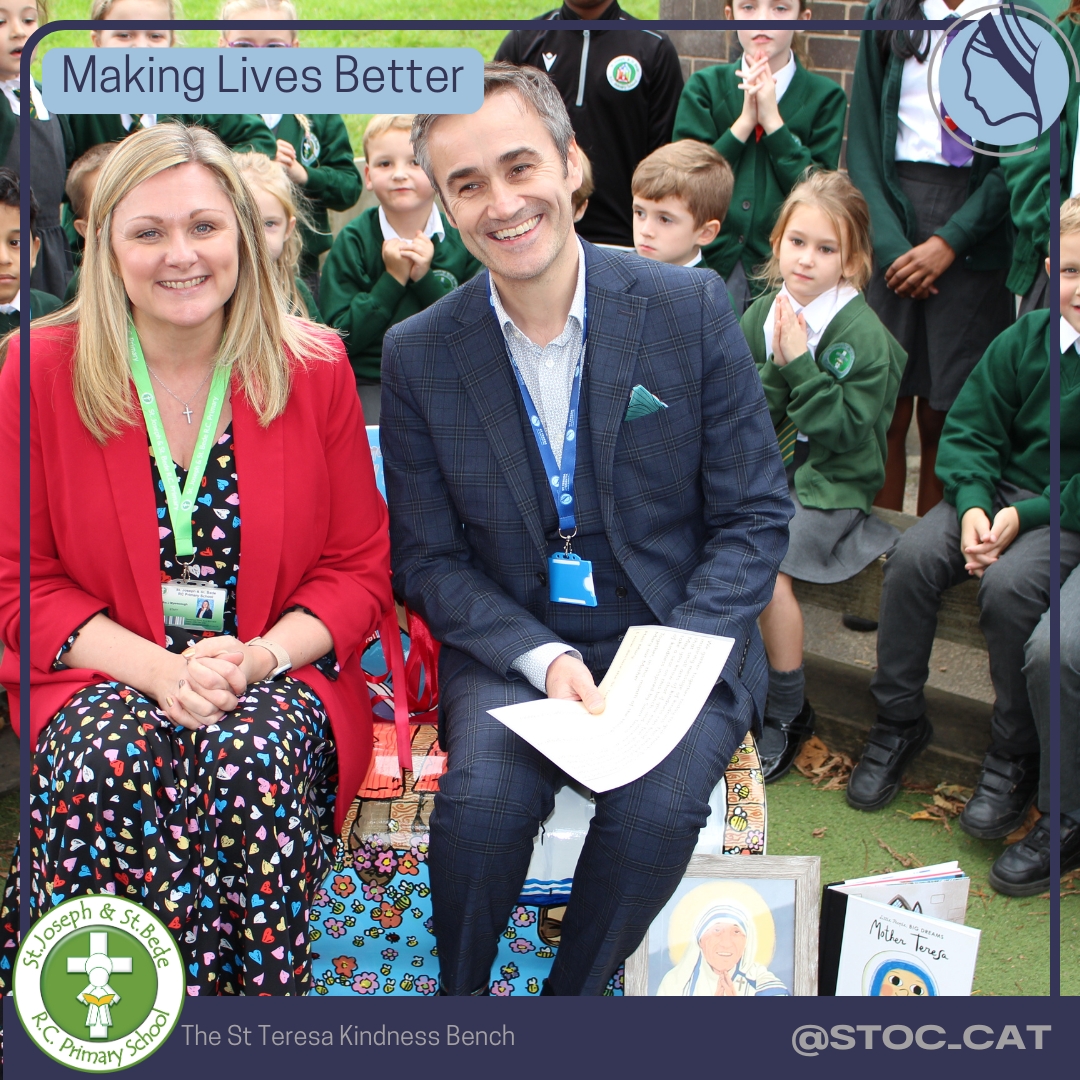Thank you for opening our very special bench. Our children all had a hand in designing and painting the bench. In far each member of our school has their finger print somewhere on the bench. We look forward to seen it in use. #sjsbCLM
