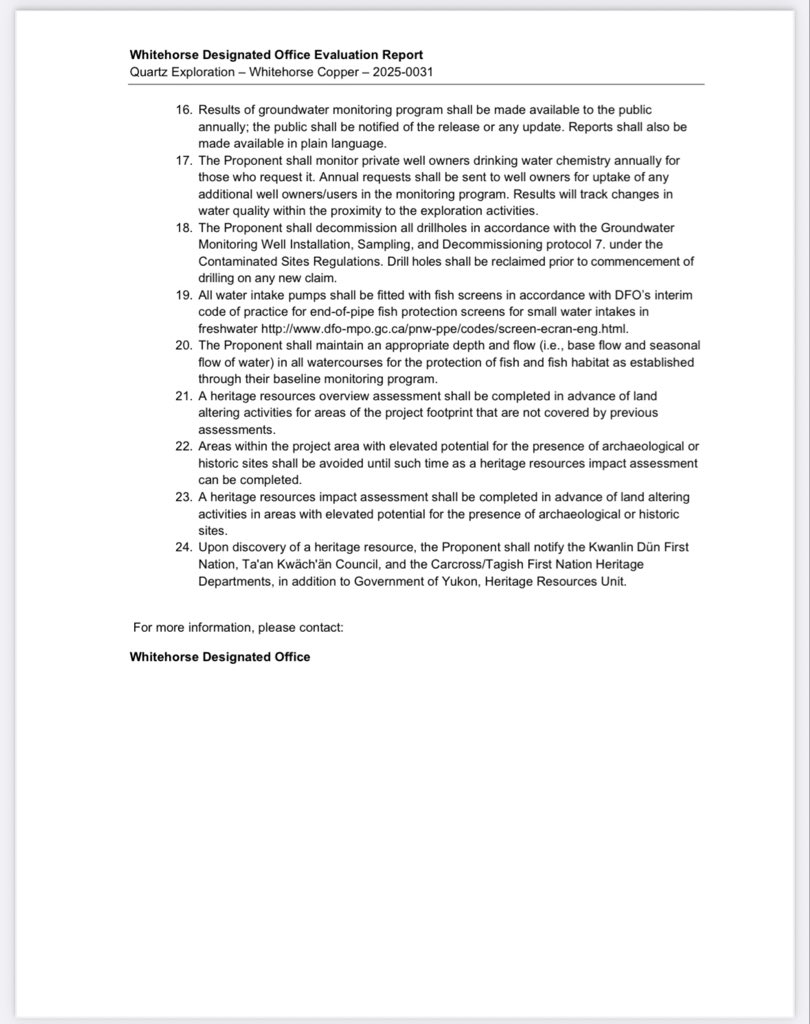 YESAB recommends Gladiator project (mineral exploration within and adjacent to City limits) be allowed to proceed with conditions. Details yesabregistry.ca/projects/b6ecf…

#Whitehorse #Yukon #mining