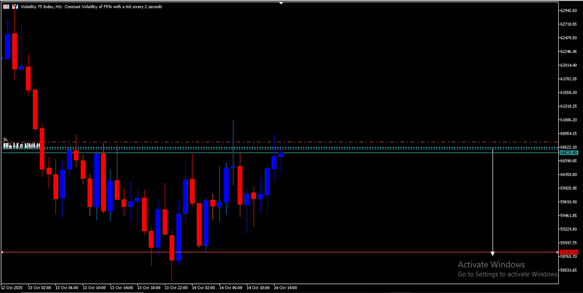 V75, I SELL (SL 60834.29) || TP 58836.58