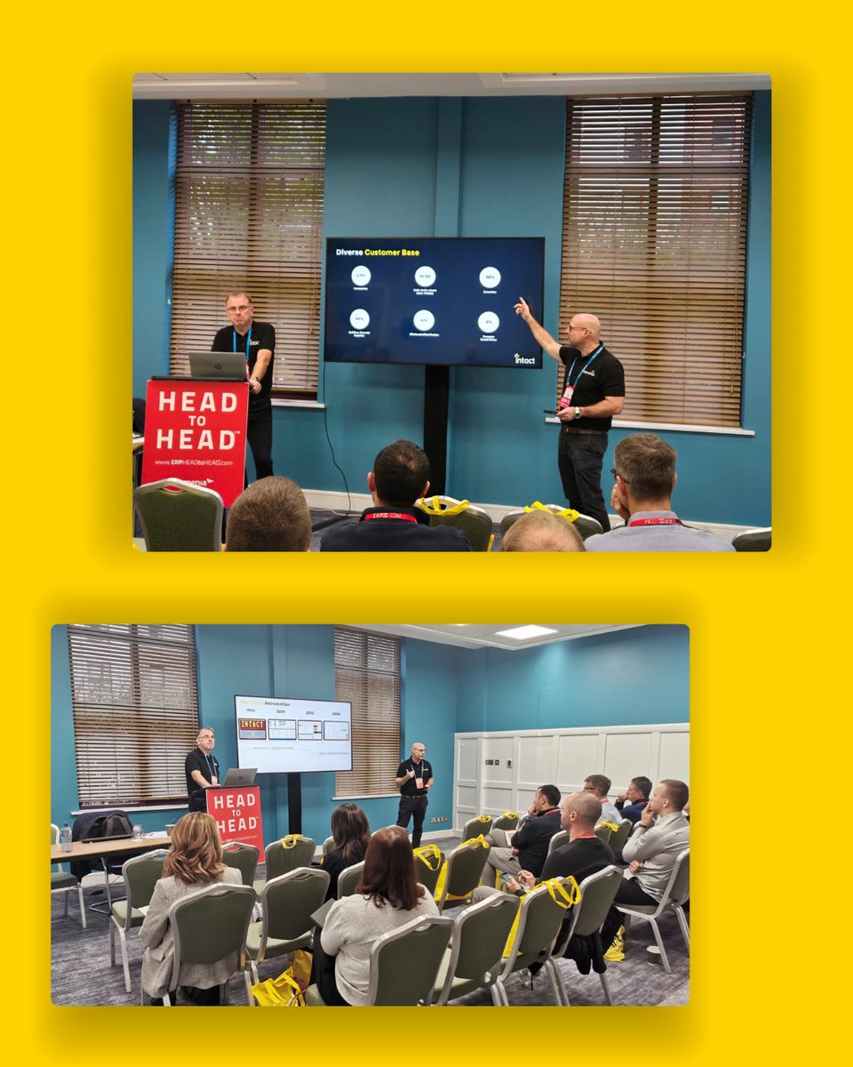 IntactSoftware's tweet image. Day 1 at Lumenia Consulting ERP HeadtoHead! 💛
Join us tomorrow at 1:00pm for our Vendor Showcase Presentation with Robbie McEnteggart!
Didn't get a chance to connect with our team today? Stop by and say hello to Mark Gurney, Dave Neumann and Darren Gray! 💛