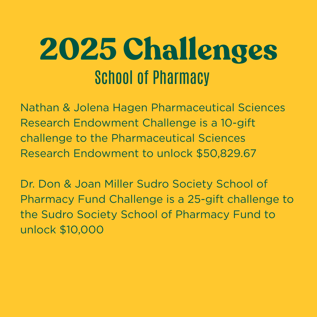 Check out this year's SOP giving challenges:  
10-gift challenge from Nathan &amp; Jolena Hagen for the PSCI Research Endowment to unlock $50,829.67  
25-gift challenge from Dr. Don &amp; Joan Miller for the Sudro Society SOP Fund to unlock $10K #ndsugivingday2025 bit.ly/438f6tD