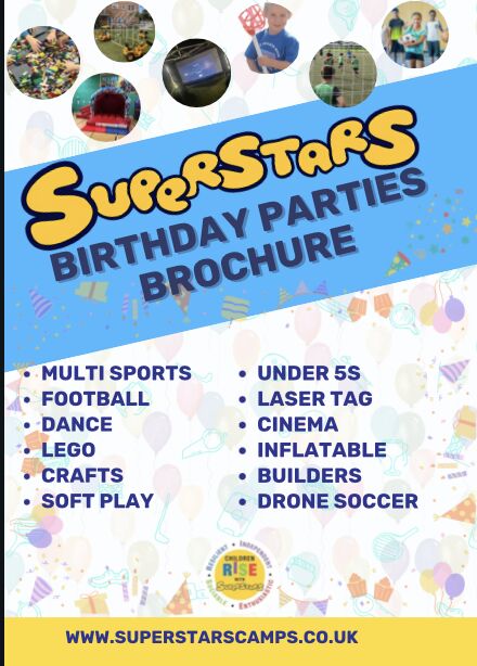 🎂 Birthday party = sorted! 🎉

From football &amp; LEGO to laser tag &amp; drone soccer – Superstars brings the fun, energy &amp; smiles! 😄

👀 Brochure dropping soon!
🌐 bit.ly/4jc2Yy6

#holidayclub #party #birthday #sports