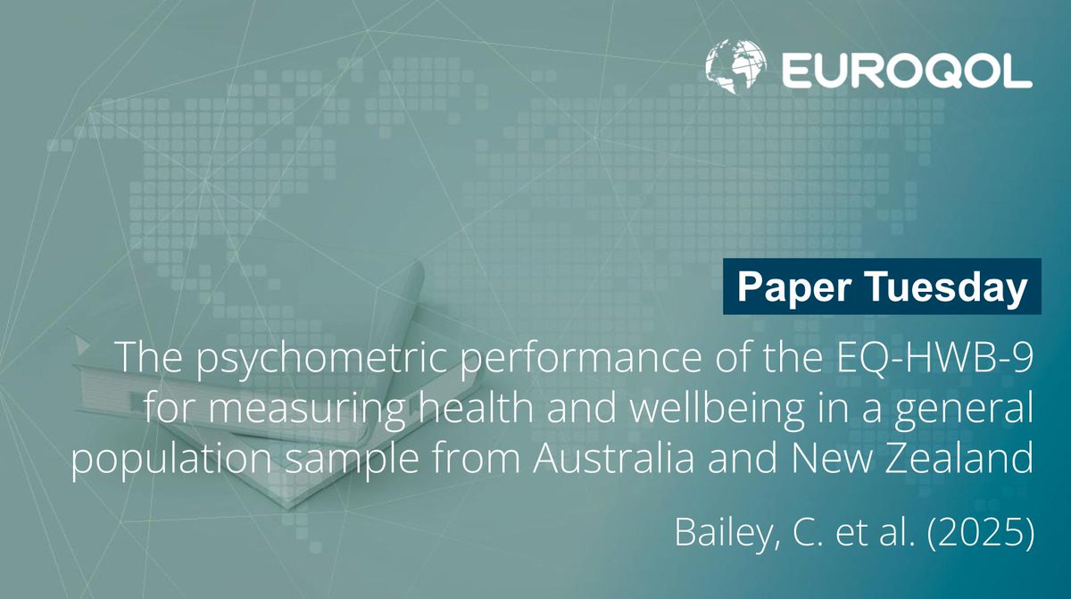EuroQol's tweet photo. Bailey et al. explored how the EQ-HWB-9 performs in the general population

🔎 What they found
- Strong convergent validity
- Carers reported lower QoL than non-carers
- Known-group results aligned with mental, physical, &amp; sleep health hypotheses

📚 https://t.co/ENNQ7kRLow https://t.co/htW9Neu1mc