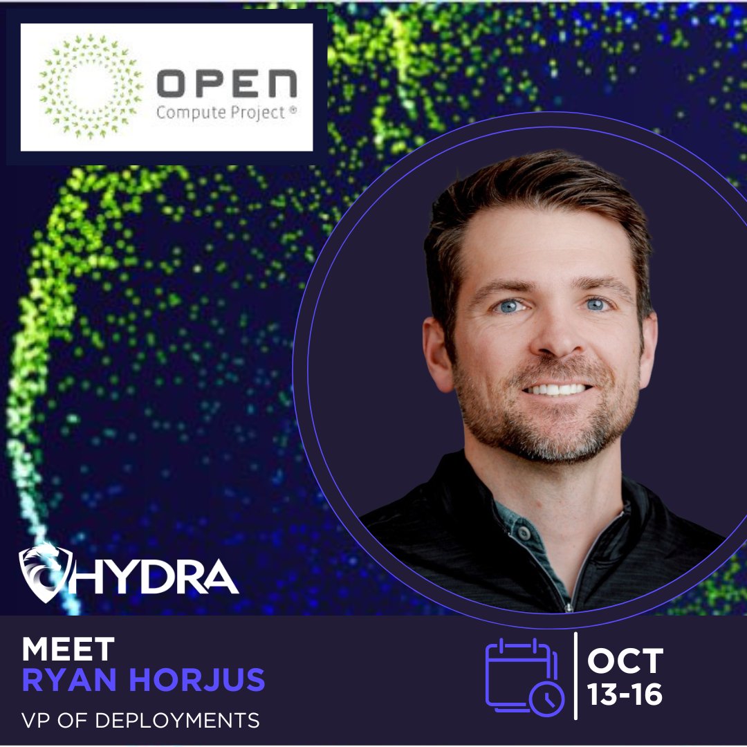 get_hydrahost's tweet image. Due to high demand, we’re bringing more of our team to this year’s event, including Ryan Horjus, VP of Deployments.

Ryan will be on site to connect with data center partners, suppliers, and innovators focused on scaling AI infrastructure. 

If you are attending and want to meet…