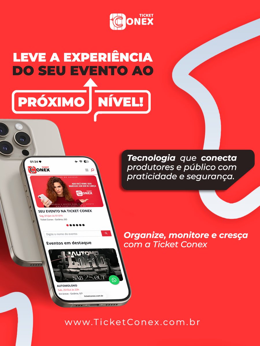 ticketconex's tweet photo. ✅ Cadastre seu evento em minutos
✅ Acompanhe as vendas em tempo real
✅ Receba com segurança
✅ Ofereça a melhor experiência para o seu público

🚀 Leve a experiência do seu evento ao próximo nível.
Conecte tecnologia, praticidade e crescimento com a Ticket Conex. https://t.co/AsZwFVq6vH