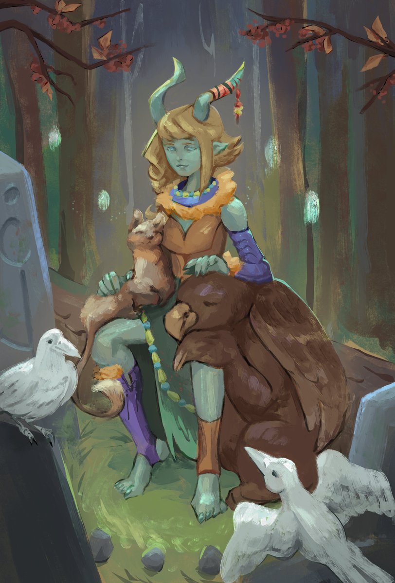 per_stress's tweet image. a moment of pleasant solitude ~

#art #dnd #druid