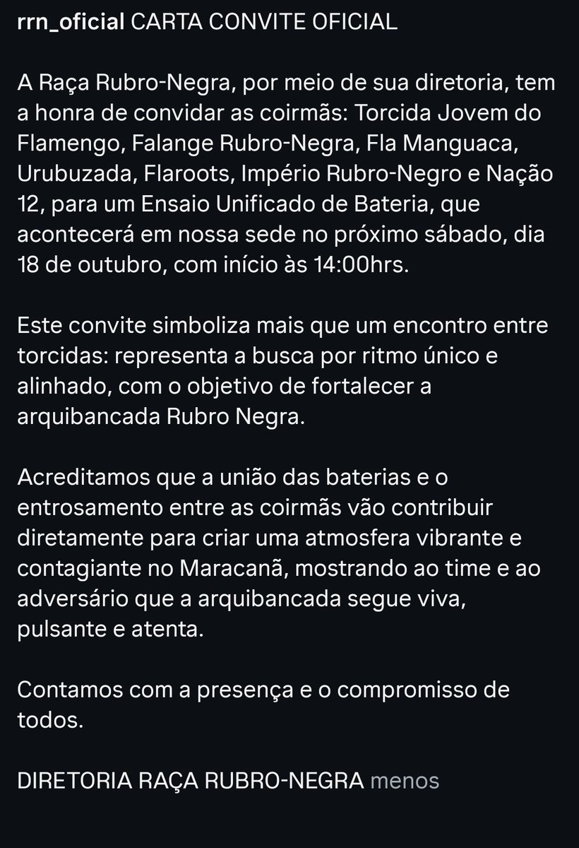 murilocrf1895's tweet image. Muito FODA! Estávamos precisando disso há muito tempo! Um ensaio unificado das baterias é essencial para a melhora da nossa arquibancada.