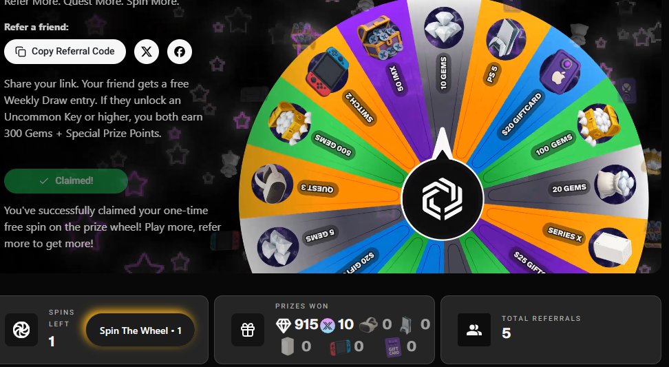 Spin your luck at the event
#Immutable 
play.immutable.com/referral/share…